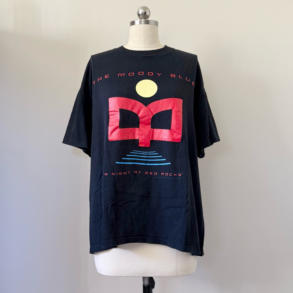 Vintage 1993 Moody Blues Red Rocks Tour Tee Brockum Xl Band Shirt